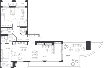 Продается 3-комнатная квартира, 146,3 м² - Фото 1
