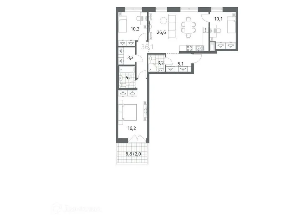 Продается 3-комнатная квартира, 85,8 м² - Фото 1