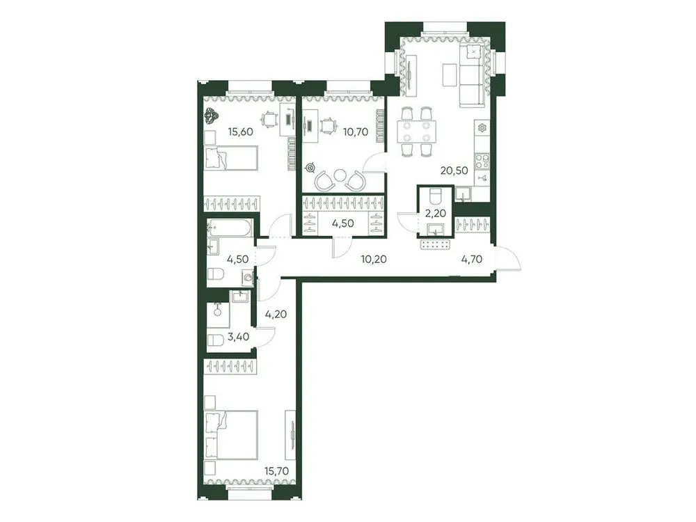 Продается 3-комнатная квартира, 96,2 м² - Фото 1