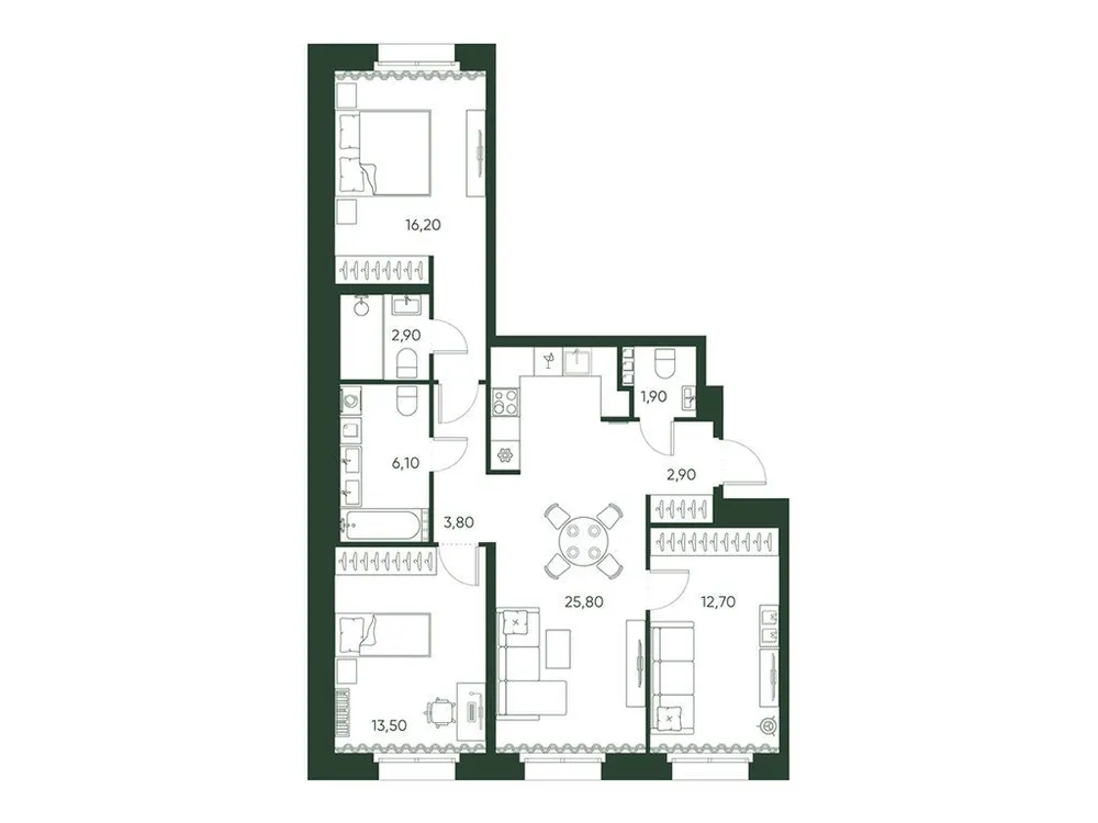 Продается 3-комнатная квартира, 85,8 м² - Фото 1
