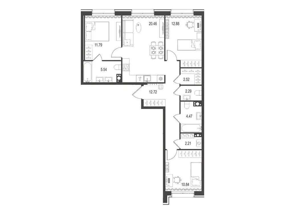 Продается 3-комнатная квартира, 85,7 м² - Фото 1