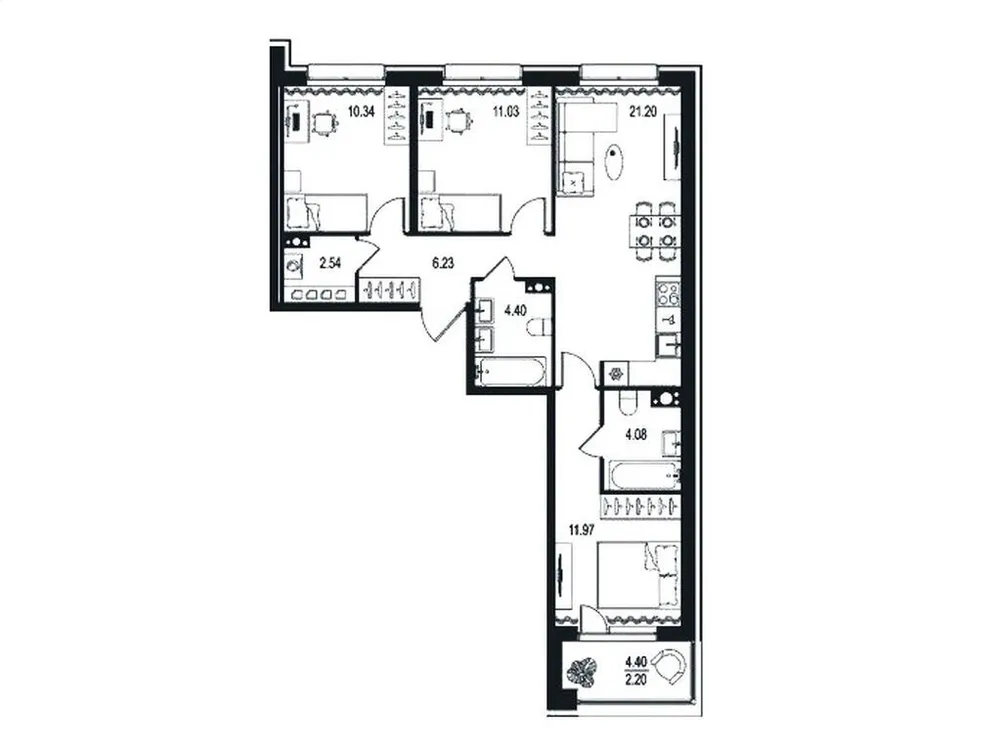 Продается 3-комнатная квартира, 74 м² - Фото 1