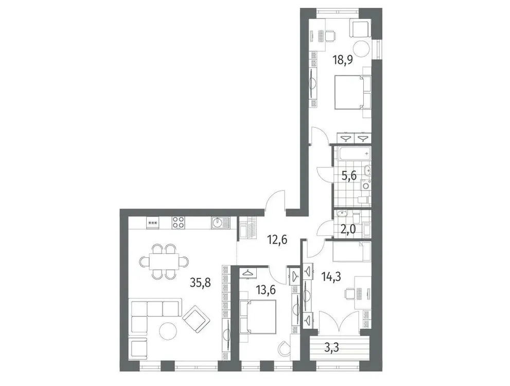 Продается 3-комнатная квартира, 104,5 м² - Фото 1