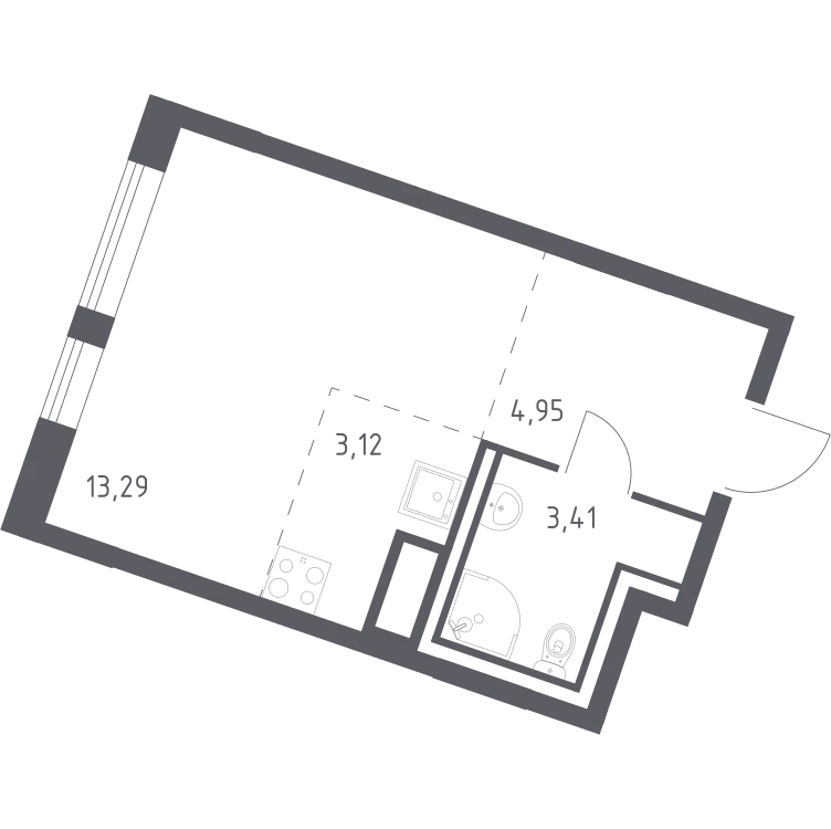 Продается студия, 24,8 м² - Фото 1