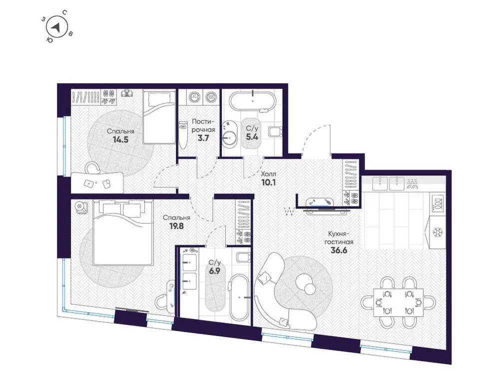 Продается 2-комнатная квартира, 97 м² - Фото 1