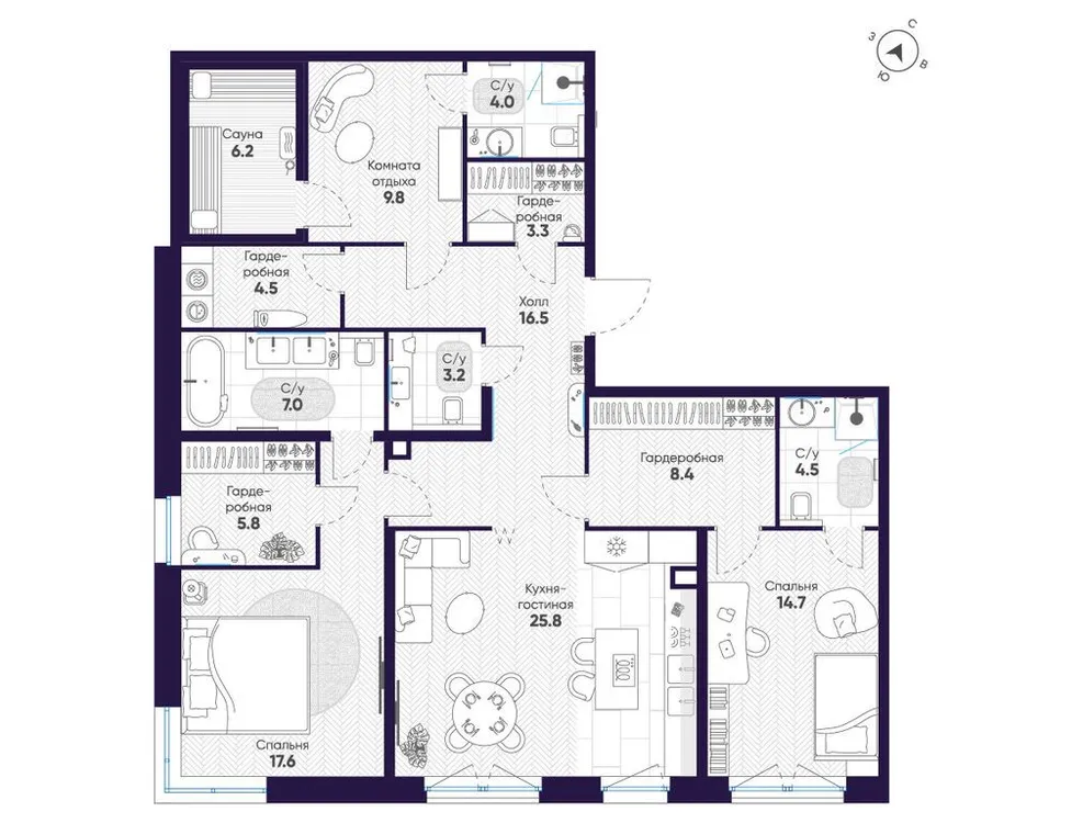 Продается 2-комнатная квартира, 131,3 м² - Фото 1