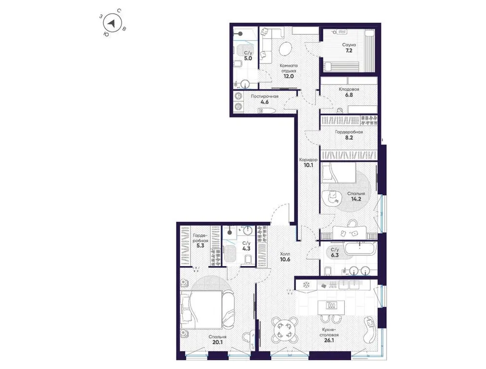Продается 2-комнатная квартира, 140,8 м² - Фото 1