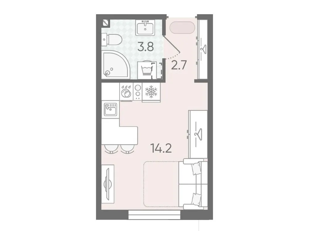 Продается студия, 19,9 м² - Фото 2