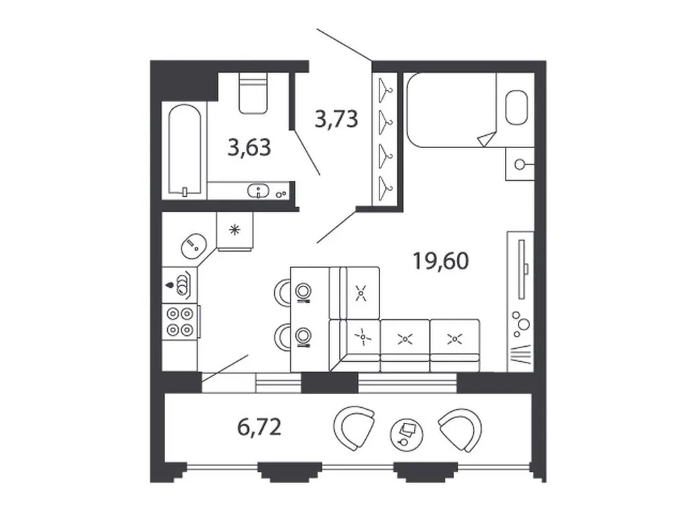 Продается студия, 29,9 м² - Фото 1