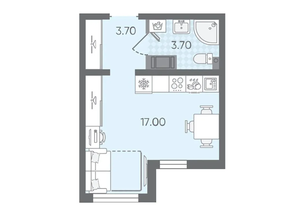 Продается студия, 24,4 м² - Фото 2