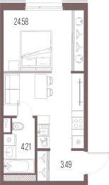 Продается студия, 32,3 м² - Фото 1
