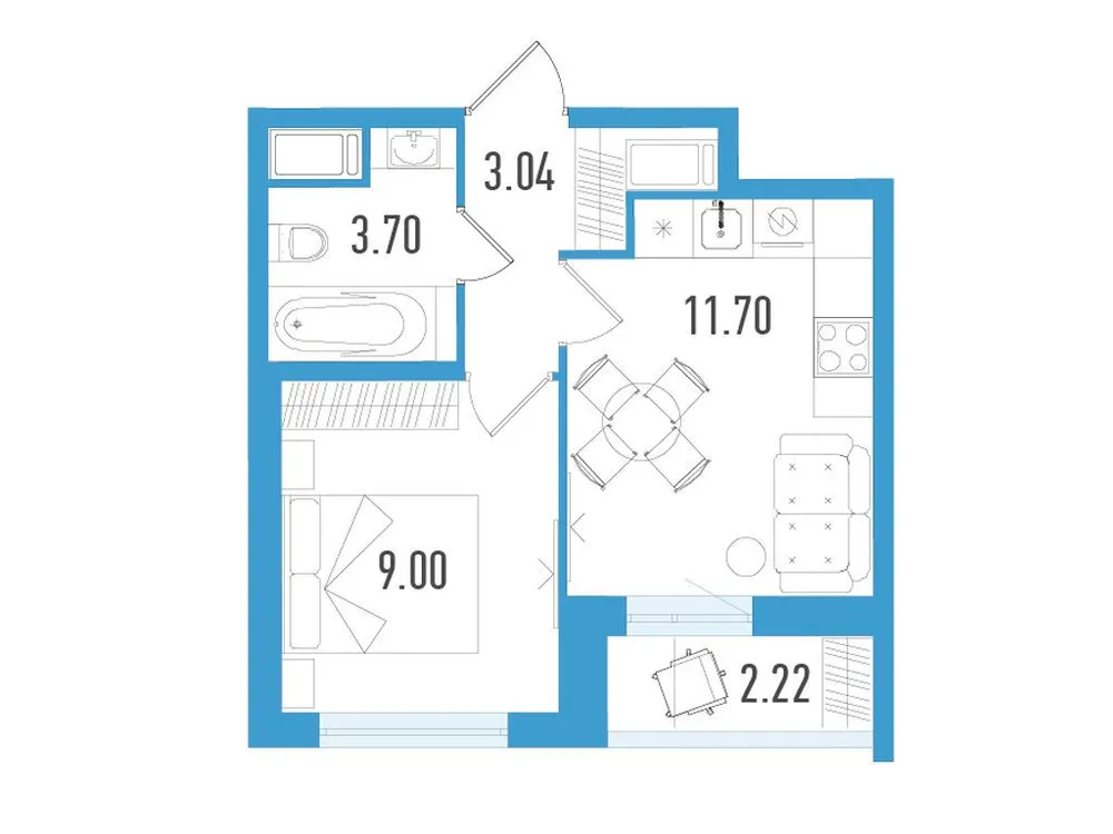Продается 1-комнатная квартира, 28,1 м² - Фото 1