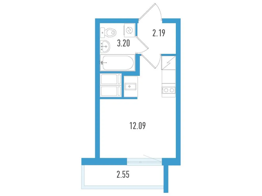 Продается студия, 18,3 м² - Фото 1