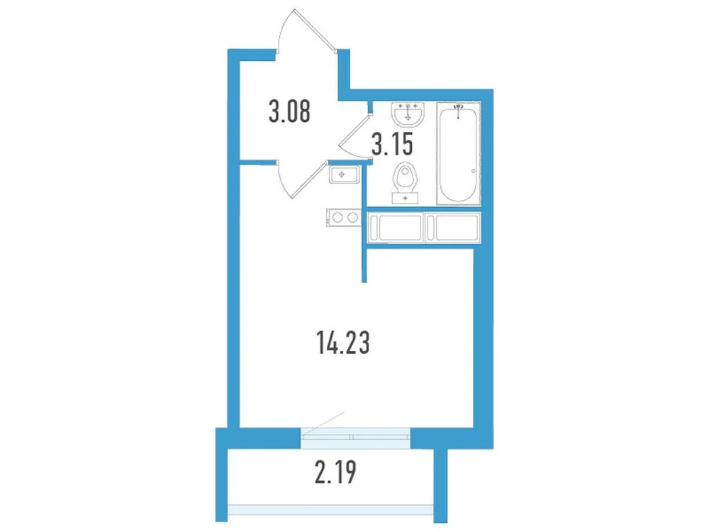 Продается студия, 21,1 м² - Фото 1