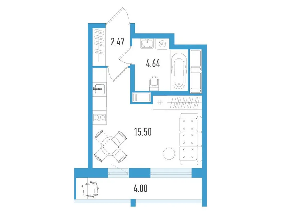 Продается студия, 23,8 м² - Фото 1