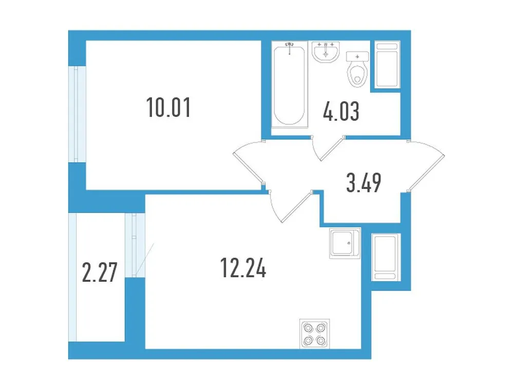 Продается 1-комнатная квартира, 30,9 м² - Фото 1