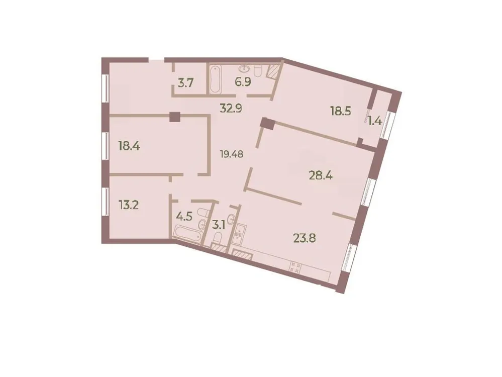Продается 4-комнатная квартира, 154,8 м² - Фото 1