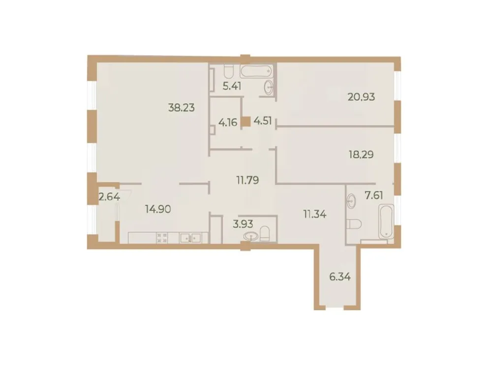 Продается 3-комнатная квартира, 149,8 м² - Фото 1