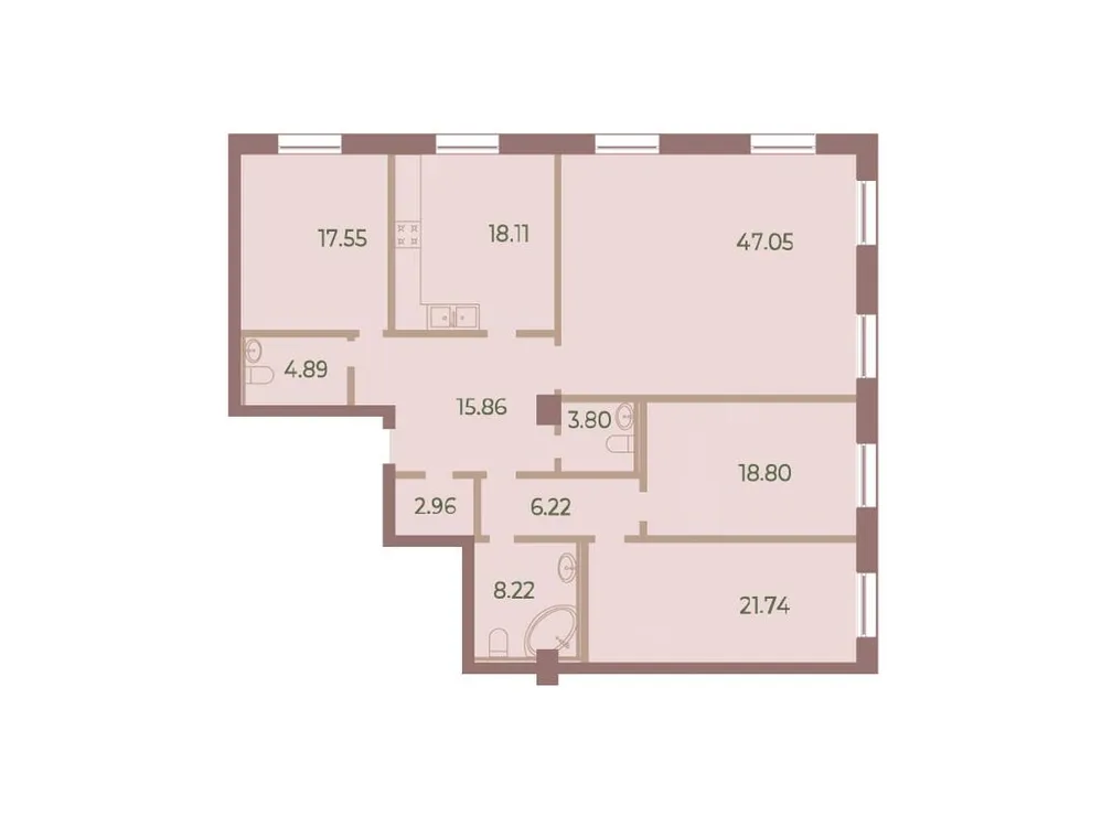 Продается 4-комнатная квартира, 165,7 м² - Фото 1