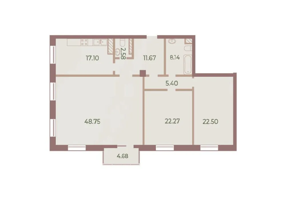 Продается 3-комнатная квартира, 140,9 м² - Фото 1
