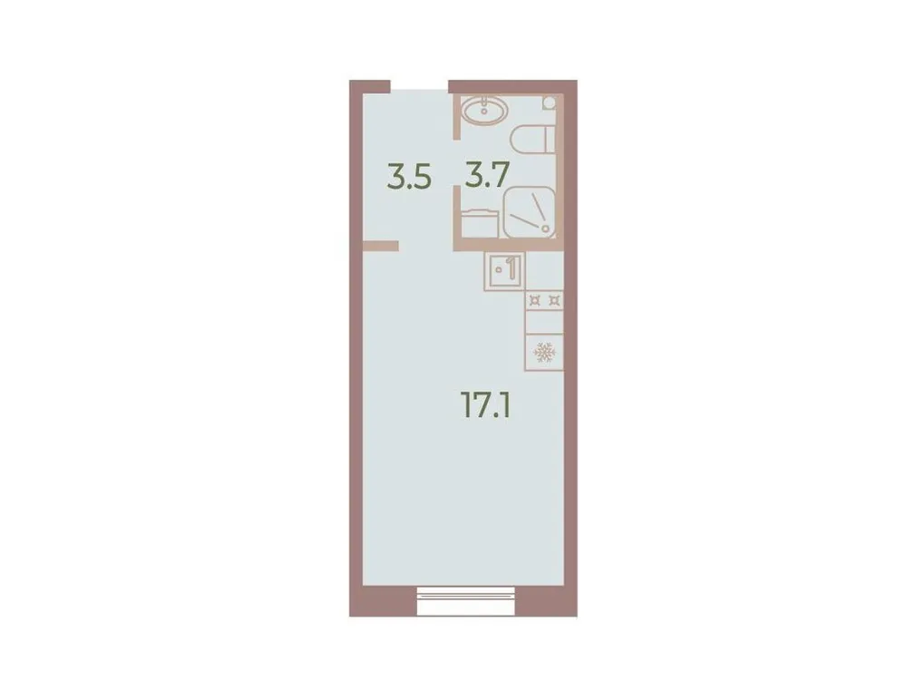 Продается студия, 24,1 м² - Фото 1