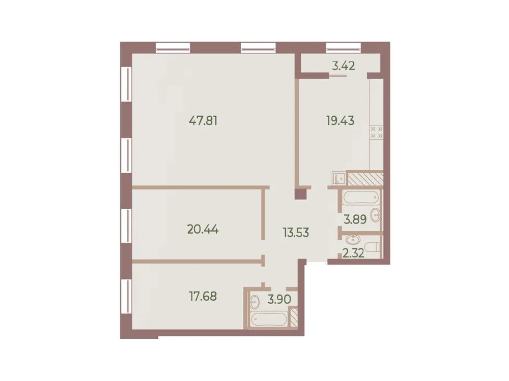 Продается 3-комнатная квартира, 129,8 м² - Фото 1