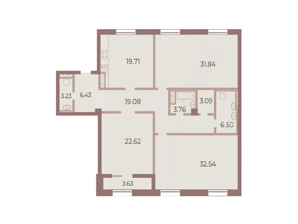Продается 3-комнатная квартира, 150,8 м² - Фото 1
