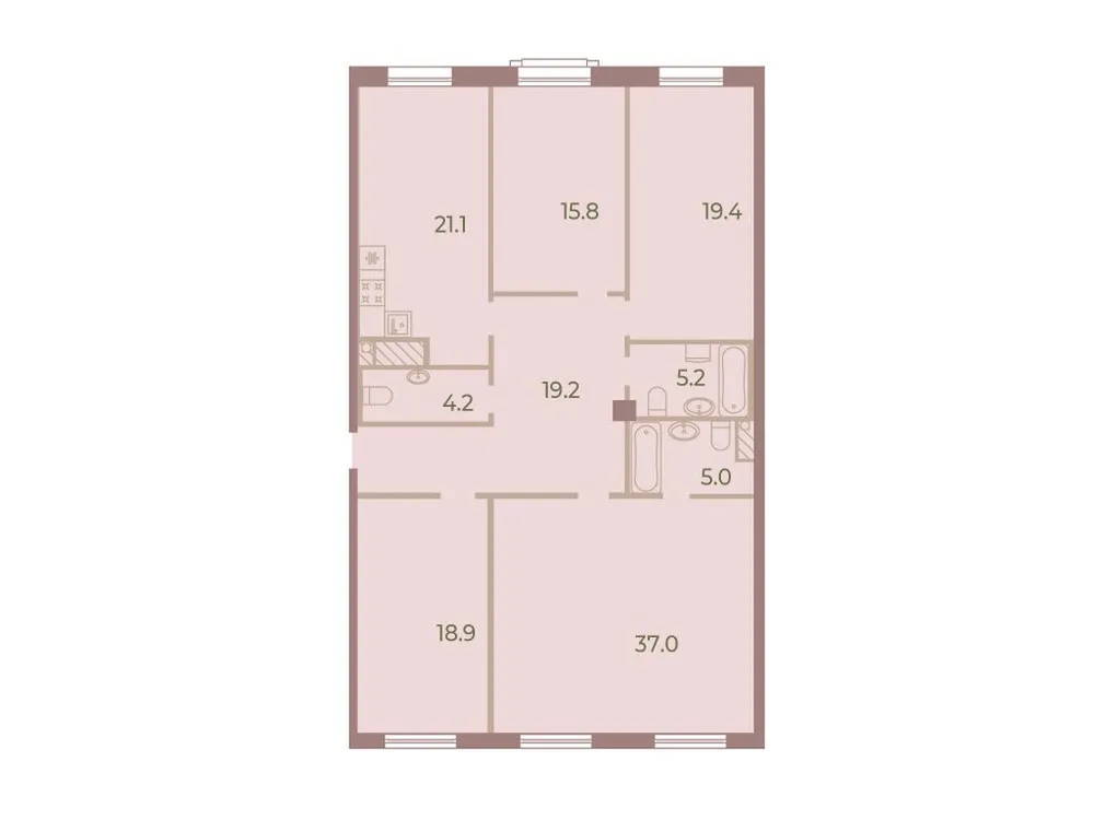 Продается 4-комнатная квартира, 146,8 м² - Фото 1
