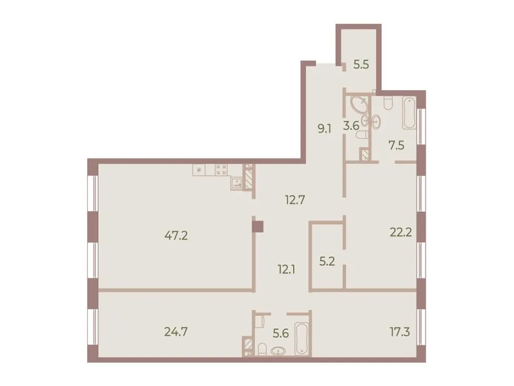 Продается 3-комнатная квартира, 173 м² - Фото 1