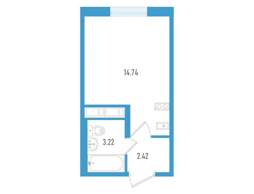 Продается студия, 20,4 м² - Фото 1