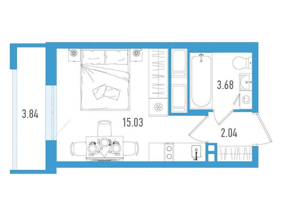 Продается студия, 21,9 м² - Фото 1