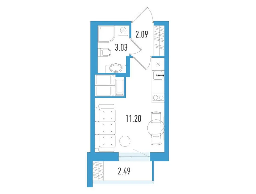 Продается студия, 17,1 м² - Фото 1