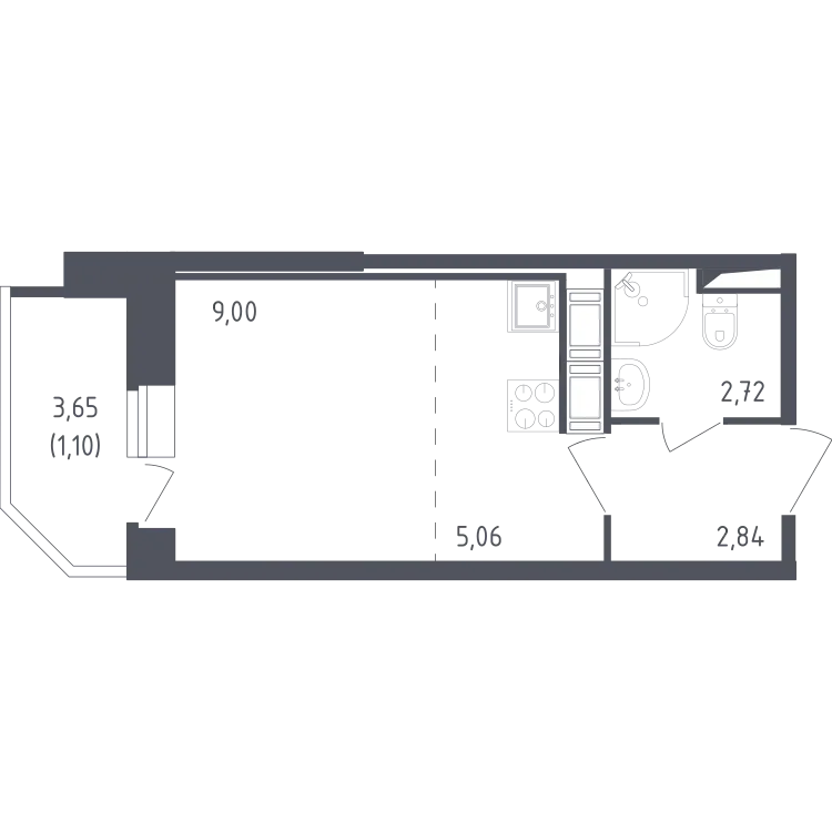 Продается студия, 20,7 м² - Фото 1