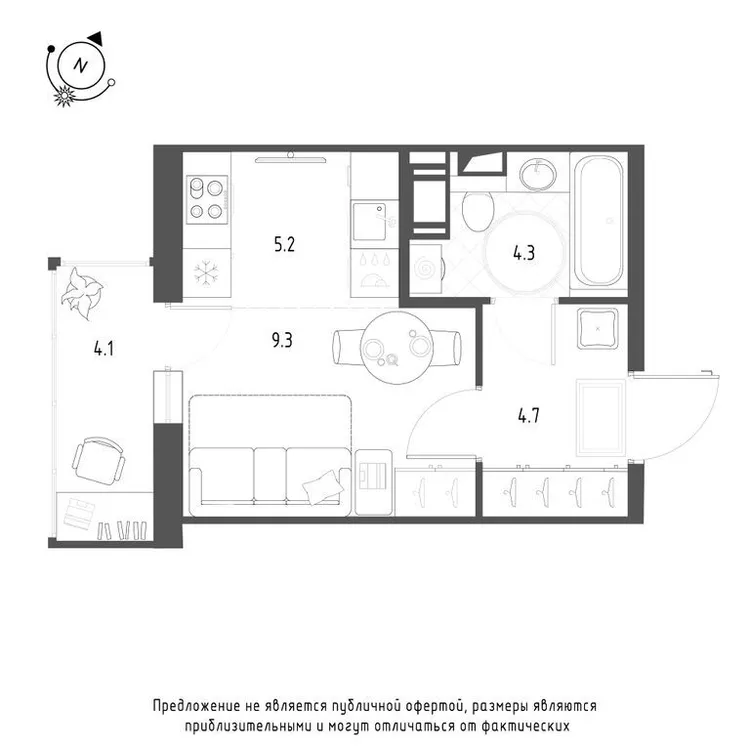Продается студия, 24,7 м² - Фото 1