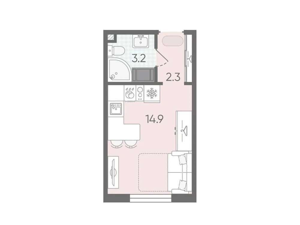 Продается студия, 20,4 м² - Фото 2