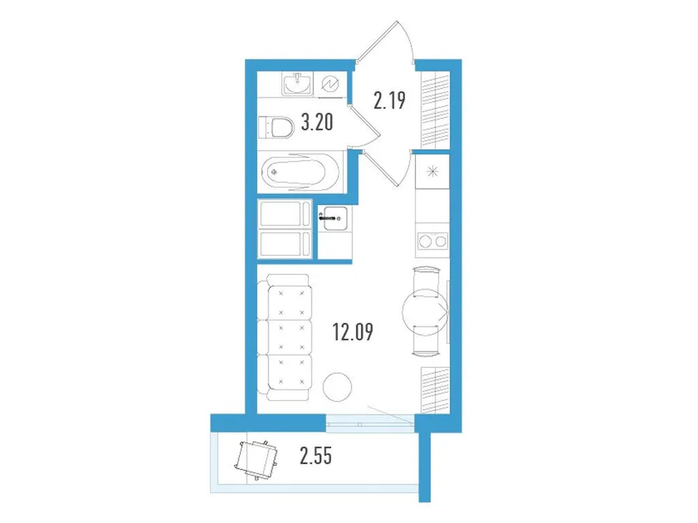 Продается студия, 18,3 м² - Фото 2