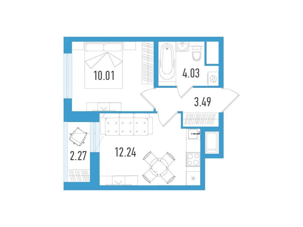 Продается 1-комнатная квартира, 30,9 м² - Фото 2