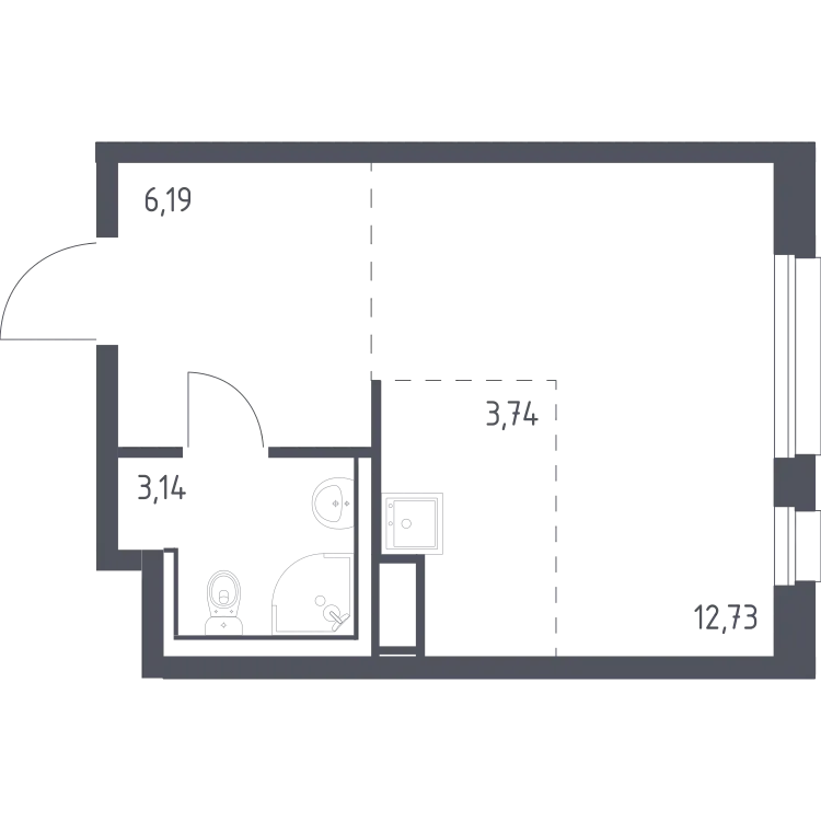 Продается студия, 25,8 м² - Фото 2