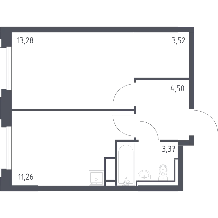 Продается 1-комнатная квартира, 35,9 м² - Фото 2