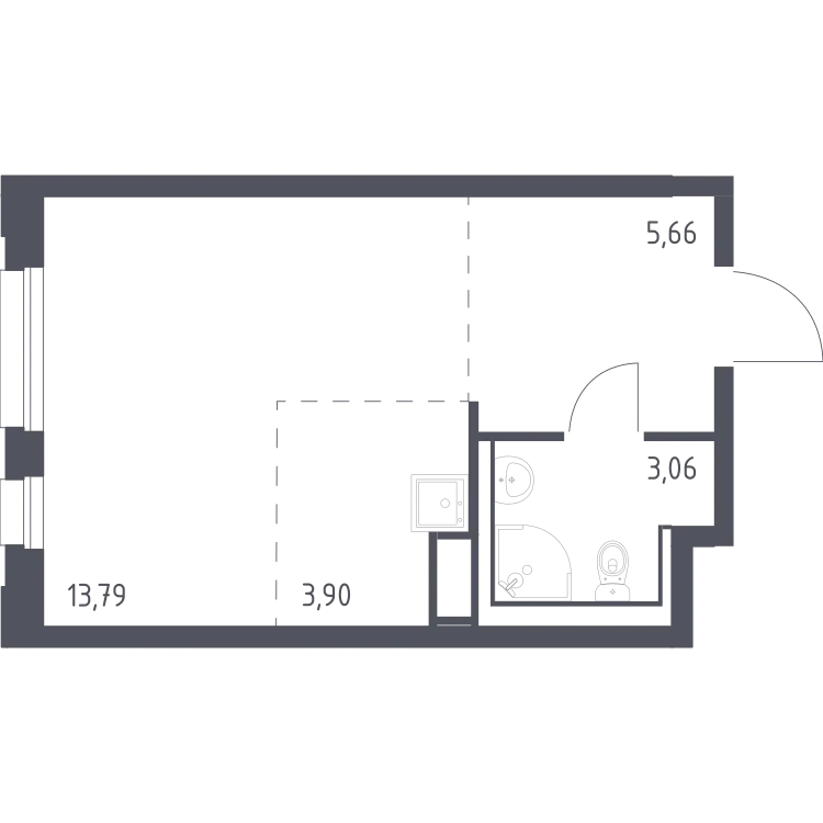 Продается студия, 26,4 м² - Фото 2