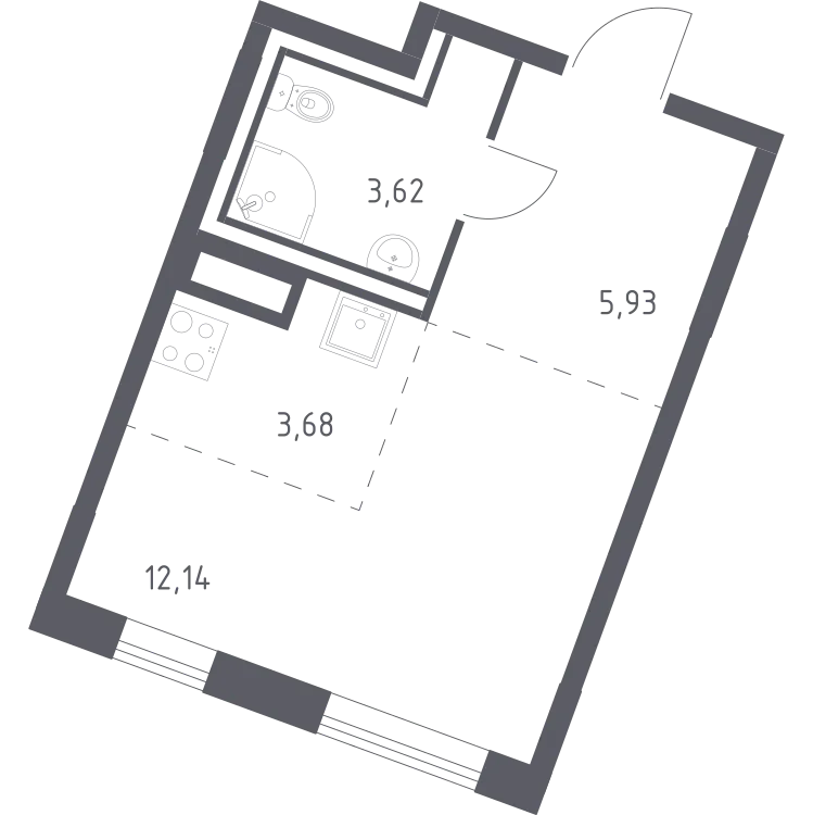Продается студия, 25,4 м² - Фото 2