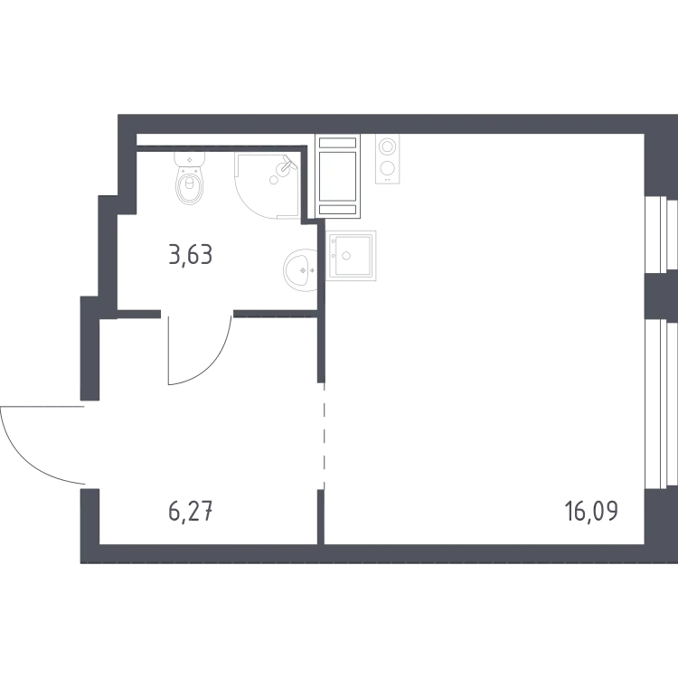 Продается студия, 26 м² - Фото 2