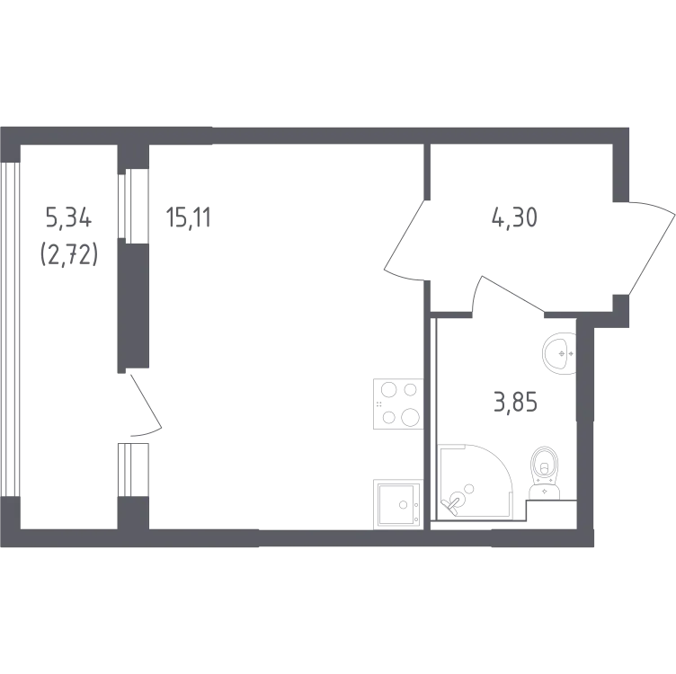 Продается студия, 25,5 м² - Фото 2