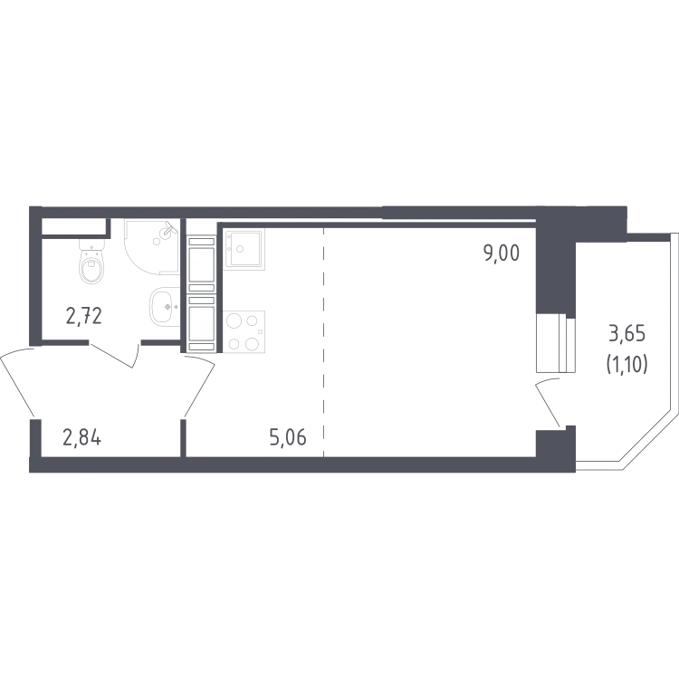 Продается студия, 20,7 м² - Фото 2
