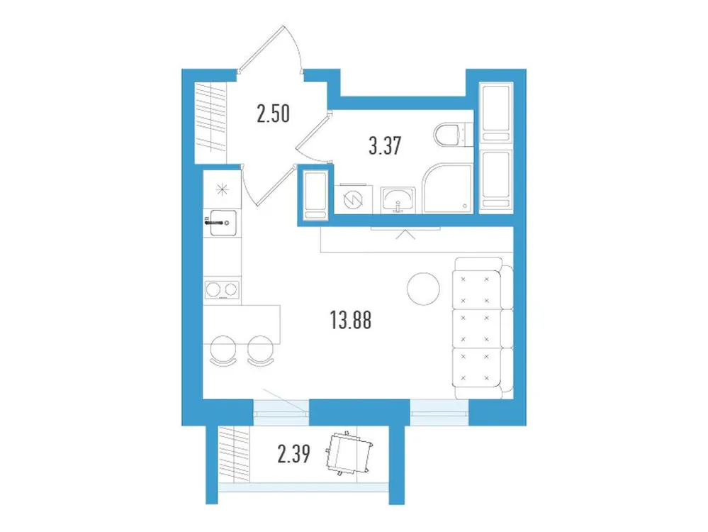 Продается студия, 20,5 м² - Фото 2