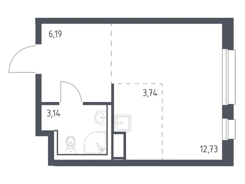 Продается студия, 25,8 м² - Фото 3