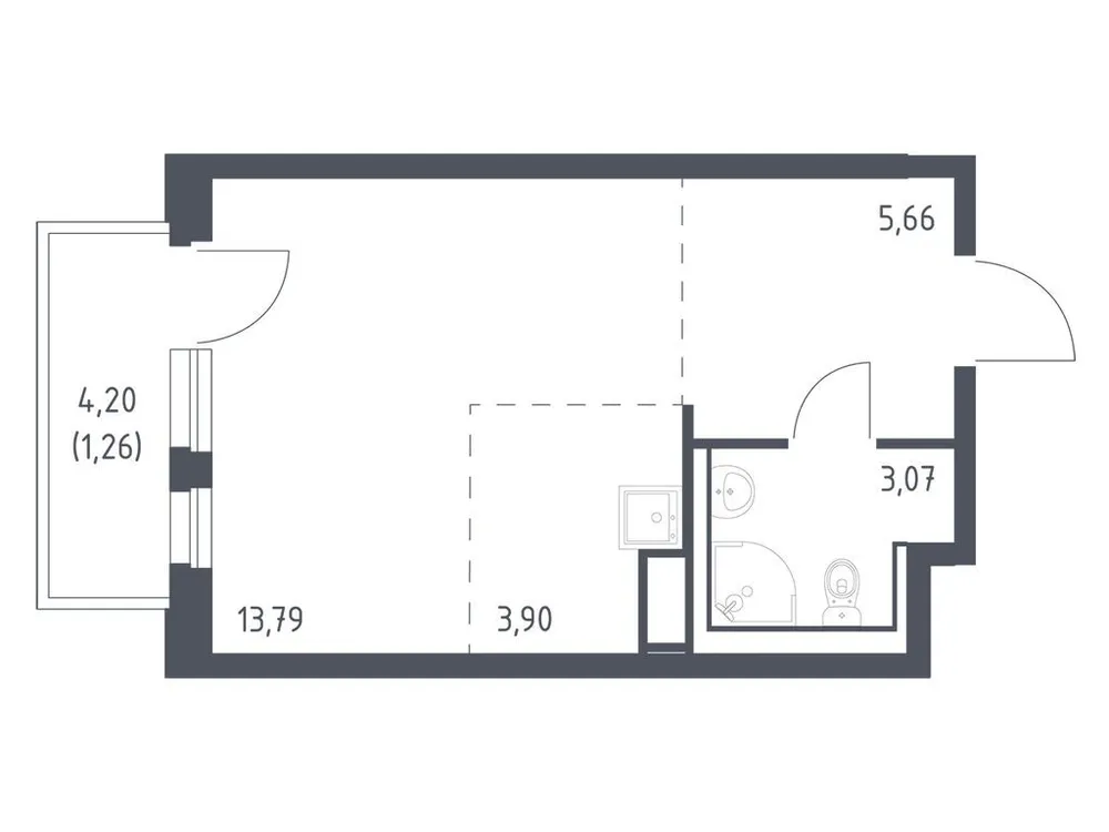 Продается студия, 27,7 м² - Фото 3