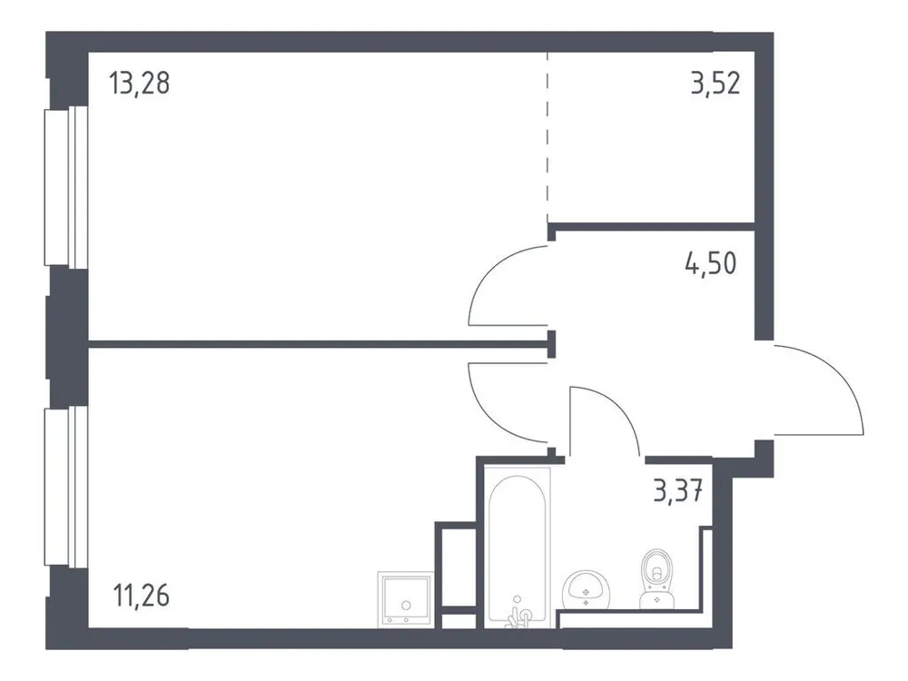 Продается 1-комнатная квартира, 35,9 м² - Фото 3