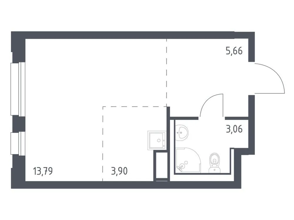 Продается студия, 26,4 м² - Фото 3