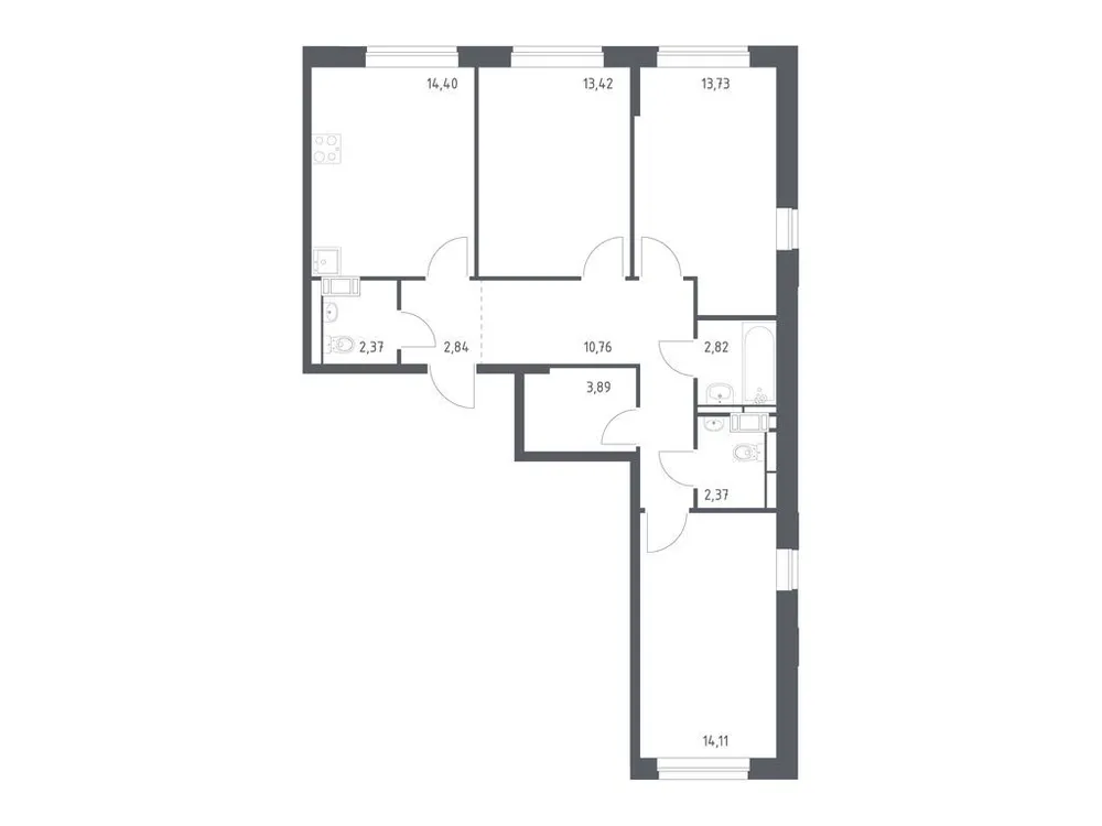 Продается 3-комнатная квартира, 80,7 м² - Фото 3